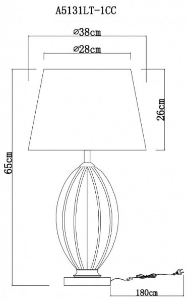 Настольная лампа декоративная Arte Lamp Baymont A5131LT-1CC