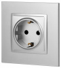 Розетка с заземлением и со шторкой, без рамки Эра Эра Elegance 14-2102-03