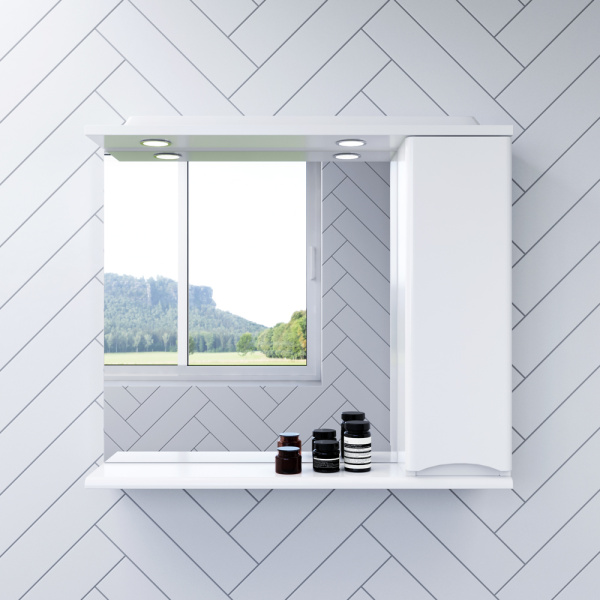 Зеркальный шкаф с подсветкой AM.PM Like M80MPR0651WG правосторонний белый глянец