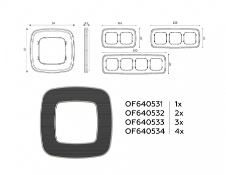 Рамка на 1 пост Ambrella Volt Coint OF640531