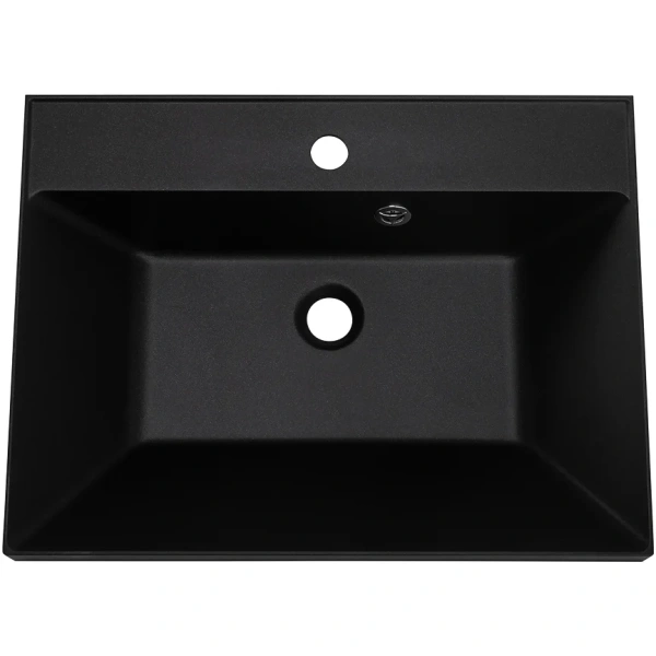 Раковина BelBagno BB600/450-LV-ART-AST-NERO 60x45 см, накладная, черный матовый