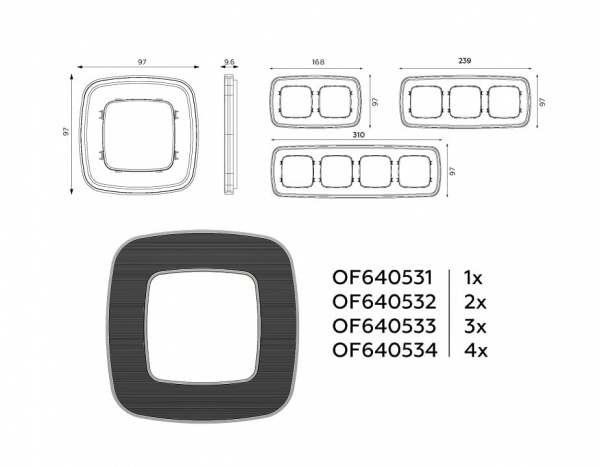 Рамка на 1 пост Ambrella Volt Coint OF640531