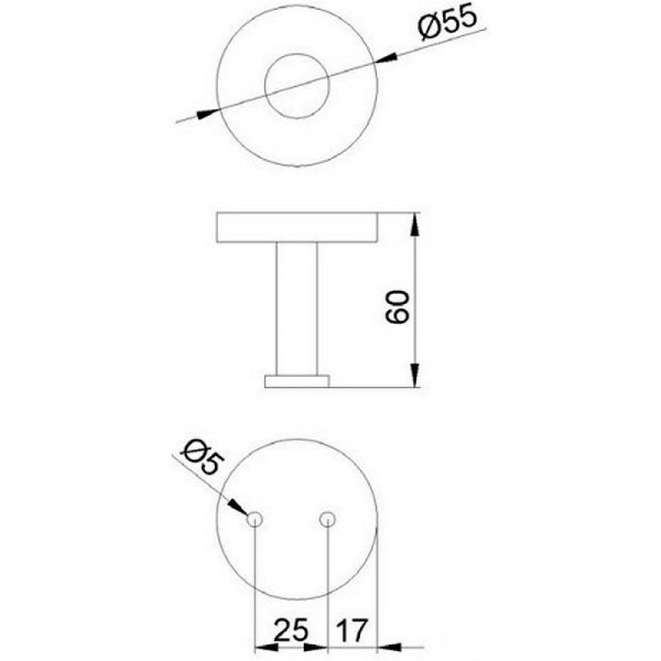 Крючок для ванной Nofer Niza 16851.B глянцевая нержавеющая сталь