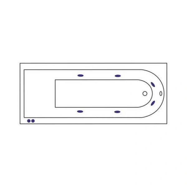 Акриловая ванна Excellent AURUM 150х70 WAEX.AUR15S.HYDRO.CR хром, белый