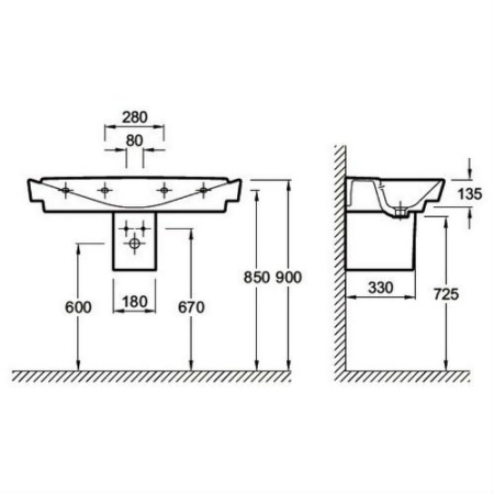 Полупьедестал Jacob Delafon Reve 5031W-00