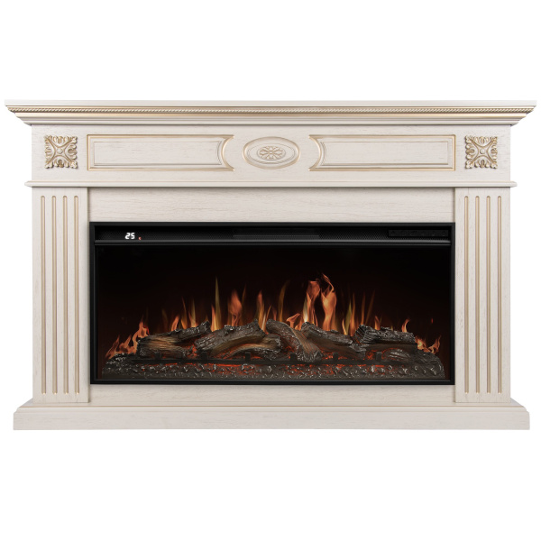 Портал Firelight Siena 40, слоновая кость с золотой патиной