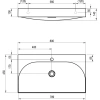 Раковина Ravak Lite XJX01280005 80x45 см, накладная, подвесная, белый