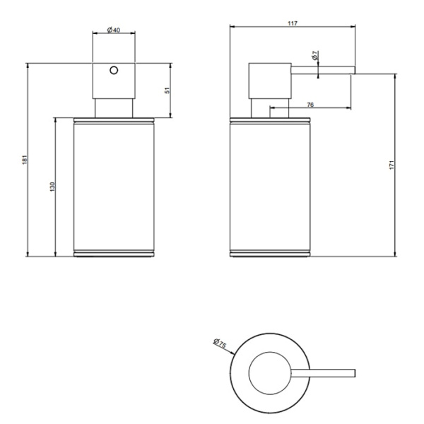 Дозатор для мыла Gessi 316 54738#707 черный