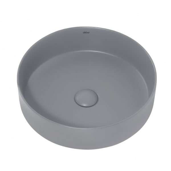 Раковина накладная Abber Bequem 40 AC2109MG серая матовая