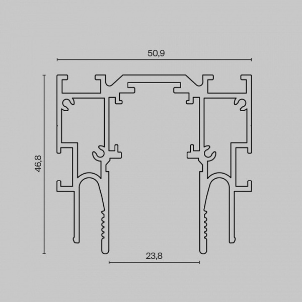 Трек встраиваемый Maytoni Technical Busbar trunkings Exility TRX034-SCCL-422B
