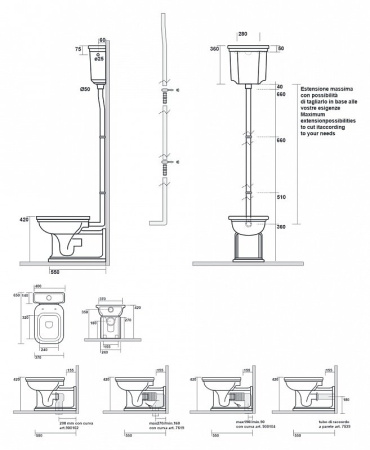 Бачок для унитаза KERASAN Waldorf 418001bi