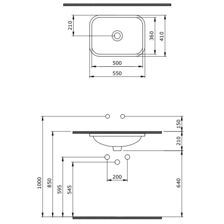 Раковина 55x41 см Berges Ego 181006