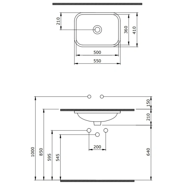 Раковина 55x41 см Berges Ego 181006