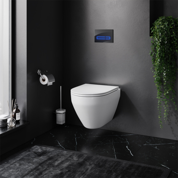 Комплект инсталляция с унитазом и клавишей AM.PM Spirit 2.0 IS450A38.701700 белый черный