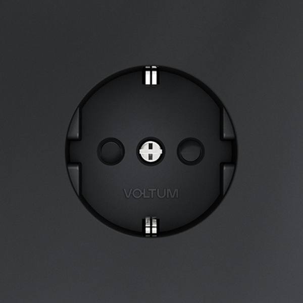 Розетка с заземлением и со шторкой, без рамки Voltum S70 VLS040207