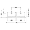 Раковина 130x49 см Duravit ME by Starck 2336130000