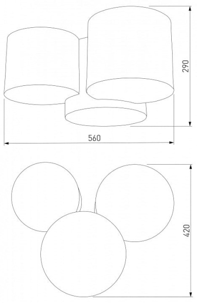 Потолочная люстра TK Lighting Mona 6591 Mona Nature