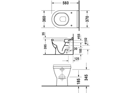 Унитаз Duravit Starck 3 01240900001-WG