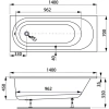 Акриловая ванна 140x70 см Vagnerplast Kasandra VPBA147KAS2X-04