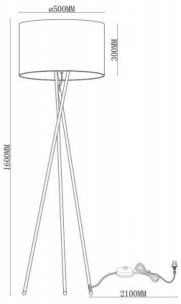 Торшер Moderli Palma V11597-1F
