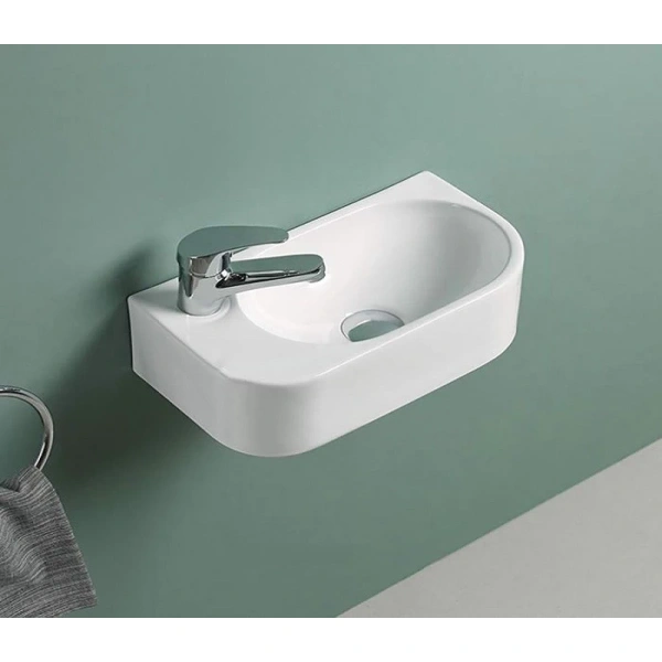Раковина CeramaLux 78204R 40x21,5 см R, рукомойник, белый