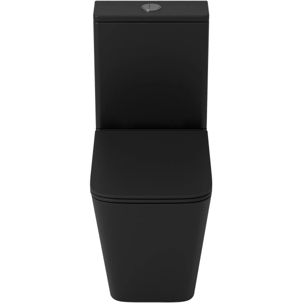 Унитаз-компакт Grossman GR-4418BMSQ безободковый, торнадо, с сиденьем микролифт, черный матовый