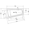 Акриловая ванна 170x100 см L Duravit Paiova 700264000000000