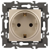Розетка с заземлением и со шторкой, без рамки Эра Эра Elegance 14-2102-04