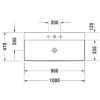 Раковина 100x47 см Duravit DuraSquare 2353100041