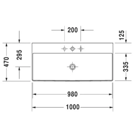 Раковина 100x47 см Duravit DuraSquare 2353100041