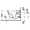 Унитаз подвесной Duravit Darling New 2557090000 безободковый, альпийский белый
