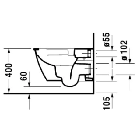 Унитаз подвесной Duravit Darling New 2557090000 безободковый, альпийский белый