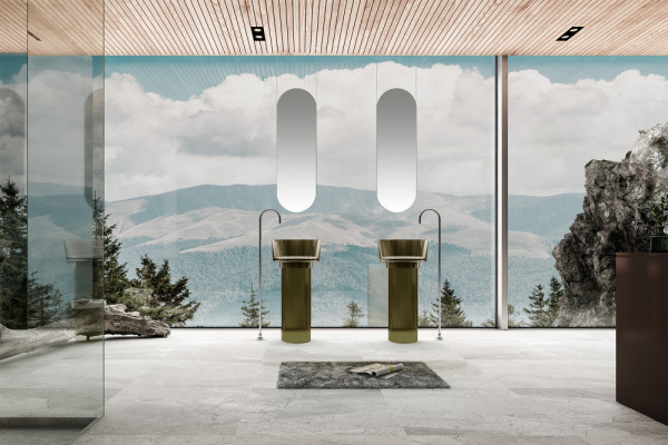 Раковина Abber Kristall 45 AT2702Vesuvian зеленый