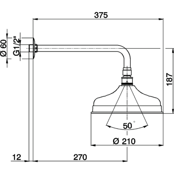 Верхний душ Cisal Shower DS01340021
