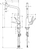 Смеситель для кухни hansgrohe Metris Select 14884800