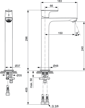 Смеситель для раковины Ideal Standard Connect Air A7027AA