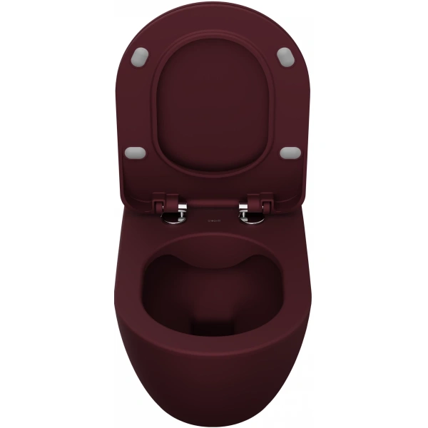 Унитаз подвесной Creavit Free FE322-11BR00E-0000 безободковый, бордовый матовый