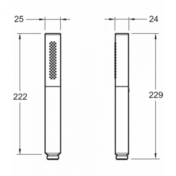 Лейка для душа Jacob Delafon Shift Ellipse 14788D-CP черный/хром