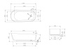 Прозрачная ванна Abber Kristall 170x80 AT9706Opal опал