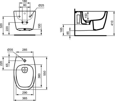 Биде подвесное Ideal Standard Dea T509801