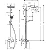 Душевая стойка hansgrohe Crometta E 240 1jet Showerpipe 27284000