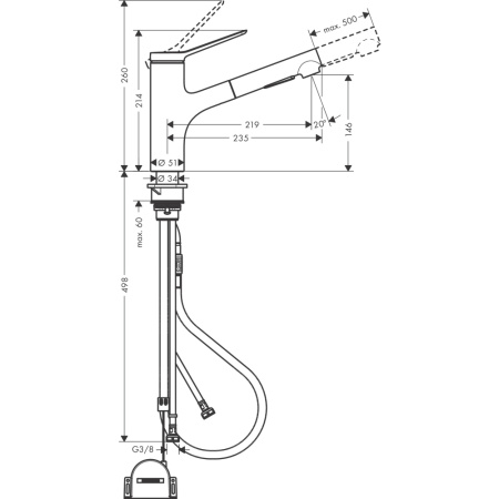 Смеситель для кухни hansgrohe Zesis M33 74803000
