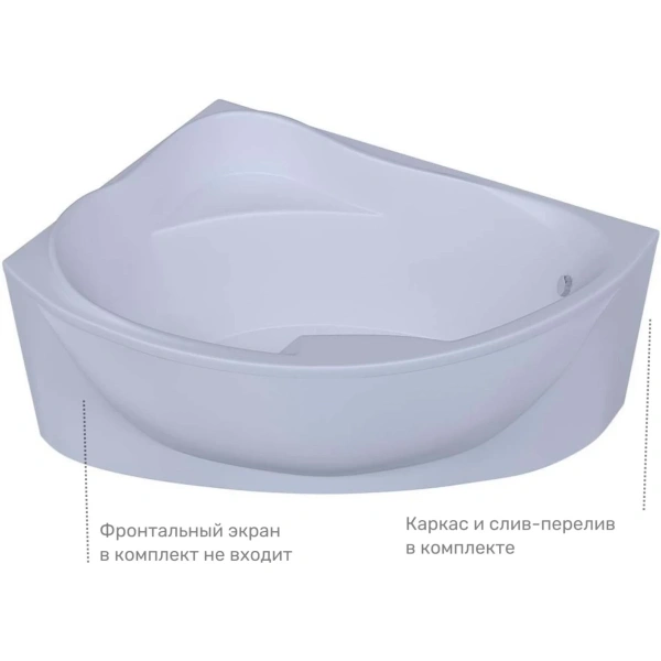 Акриловая ванна Aquatek Альтаир ALT160-0000005 158x119 см L, угловая, белый