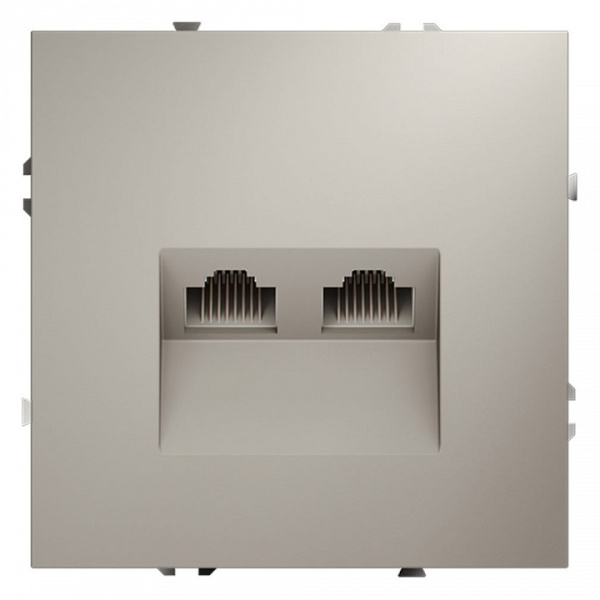 Розетка двойная Ethernet RJ-45 без рамки Voltum S70 VLS060203