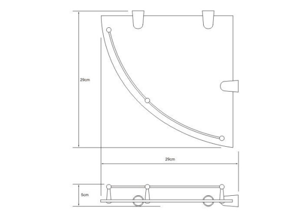 Полка стеклянная WasserKRAFT K-544