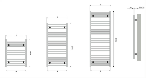 Полотенцесушитель водяной Neoinox BRAS 600x450 POL хром