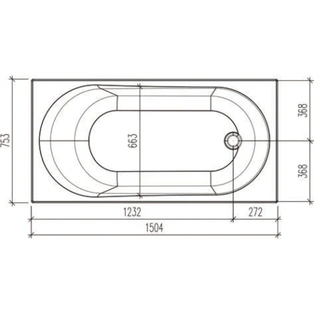 Акриловая ванна 150,4x75,3 см Eurolux Oberony E1015075024