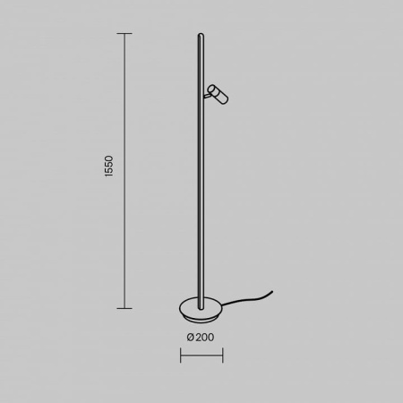 Торшер Maytoni Тонкость MOD395FL-L28B3K