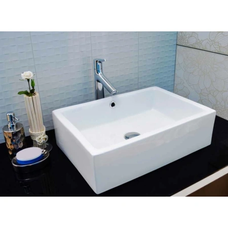 Раковина-чаша CeramaLux 9129 51x36,5 см, накладная, белый
