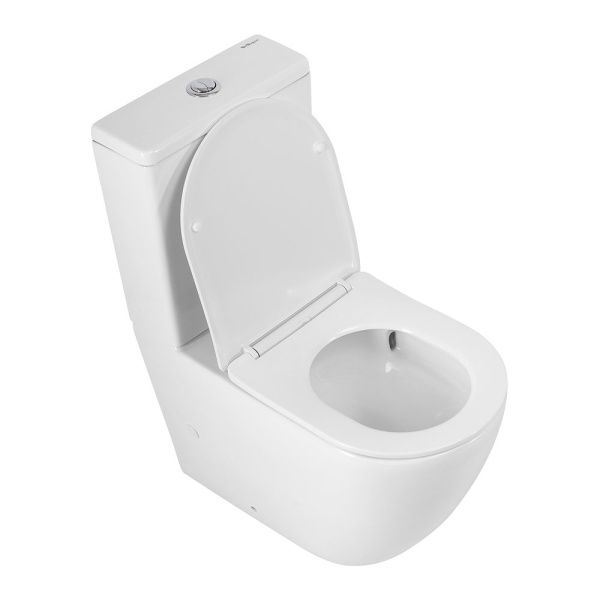 Унитаз-компакт безободковый с сиденьем и смывом TORNADO BelBagno SFERA-TOR BB2141CP-TOR/SC